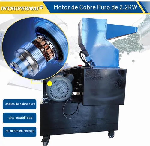 Vista 6 de INTSUPERMAI Trituradora de plástico eléctrico Máquina trituradora granuladora Máquina trituradora de plástico resistente Reciclaje para plástico