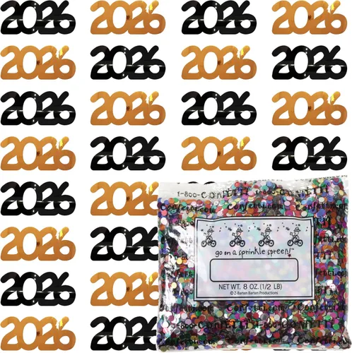 Vista 24 de Confetti Year 2023 Blue Royal, Orange Combo - 2 bolsas de media onza (1 oz)