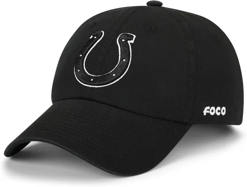 Vista 31 de FOCO NFL Gorras y Gorras Casuales para Hombres con Logotipo de Equipo de la NFL, Negro y Blanco