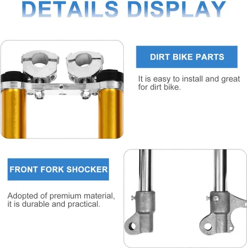 Vista 8 de VICASKY Horquillas para bicicleta Pit Bike Mini Bike Front Suspensión Delantera Motocicleta Shock Gold Stock para piezas de repuesto de motocross