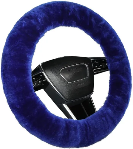 Vista 20 de Funda de volante de piel de oveja suave y esponjosa, para vehículo universal, mujeres y hombres, 14,5-15,5 pulgadas, accesorios peludos