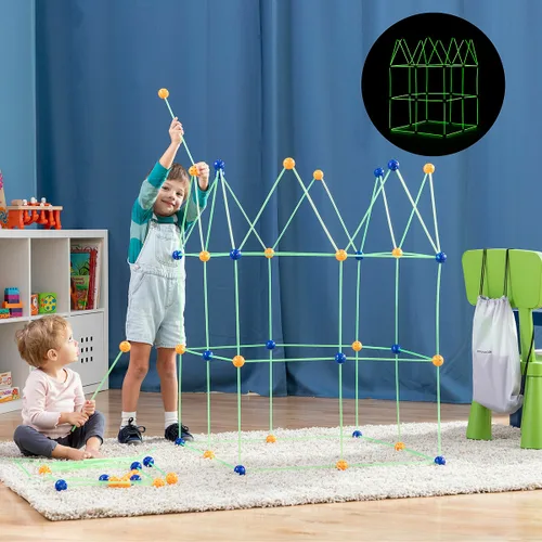 Vista 2 de Kit de Construcción de Fuertes para Niños Builkitt InnovaGoods 155 Piezas