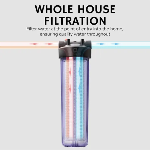 Vista 8 de AIRTHEREAL Carcasa de filtro de agua para toda la casa, filtros de sedimentos para agua de pozo y de ciudad, cartuchos de filtro de sedimentos