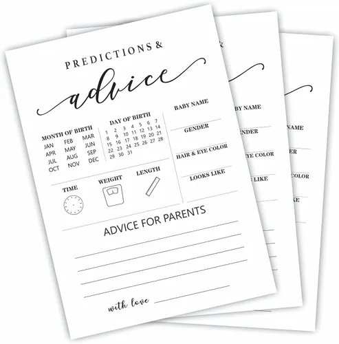 Vista 9 de Tarjetas de juego del alfabeto – Actividad de baby shower y recuerdos de fiesta (paquete de 30) – 5 x 7 pulgadas, estilo minimalista de doble cara