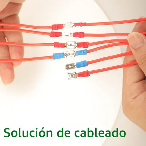 Vista 9 de Feggizuli 280 piezas de conectores de crimpado, kit de conectores macho y hembra de pala de 2.8 mm, 4.8 mm, 6.3 mm, 15 tipos de terminales