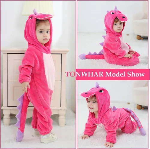 Vista 4 de TONWHAR Baby Boy's Girl's Animal Bodysuit Infant And Toddler's Romper Jumpsuit Halloween Costume Partywear