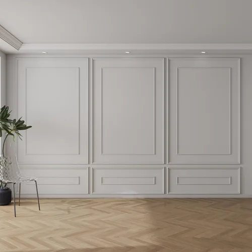 Vista 9 de Pangda 3 juegos de molduras de pared para despegar y pegar, estilo capa interior y exterior, panel de revestimiento prefabricado para decoración