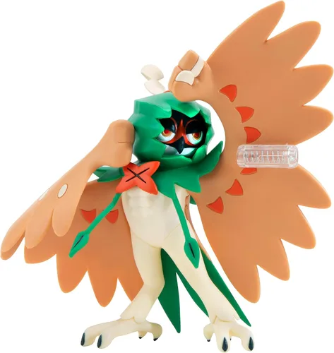 Vista 2 de Pokémon Cuenta con figura de batalla Decidueye de 4.5 pulgadas con lanzador de flechas
