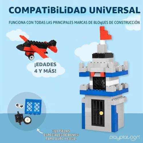 Vista 4 de Play Platoon Kit de ladrillos de construcción de 1120 piezas