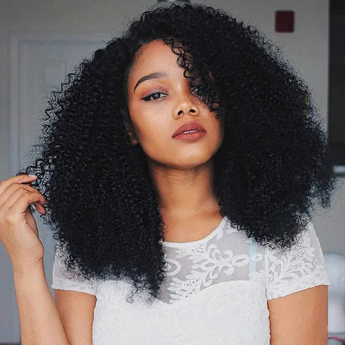 Vista 11 de ISEE Hair 9A grado mongol rizado extensiones de pelo virgen, paquete de cabello humano un paquete, rizado, rizado virgen 100 % cabello humano