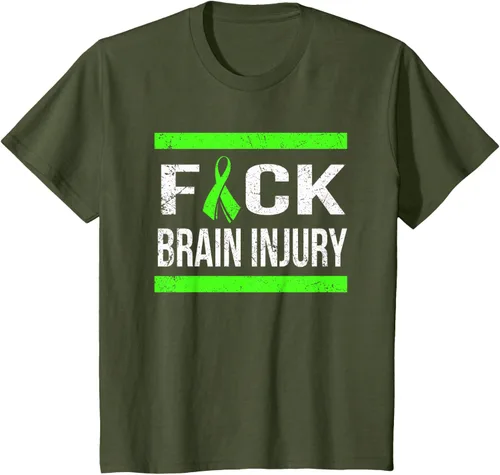 Vista 14 de Apoyo Daño cerebral Concienciación T Shirt, mujer L, Asphalt Negro