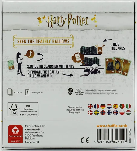 Vista 3 de Shuffle Harry Potter, tarjeta de búsqueda de las Reliquias de la Muerte, divertido juego de estrategia, para 2-4 jugadores, regalo para niños