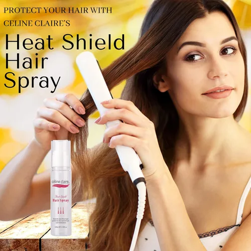 Vista 2 de El spray de protección térmica Celine Claire y el escudo térmico para cabello es un protector antiencrespamiento para todo tipo de cabello