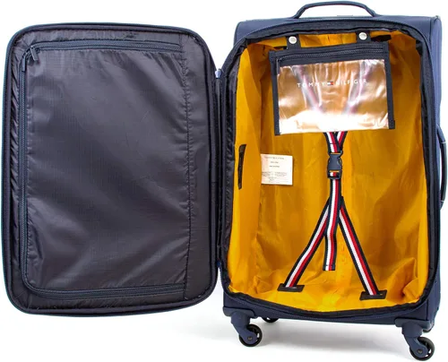 Vista 6 de Tommy Hilfiger Maleta unisex para adultos con ruedas Equipaje pequeño para equipaje de mano esencial de viaje marino Maleta de lado suave