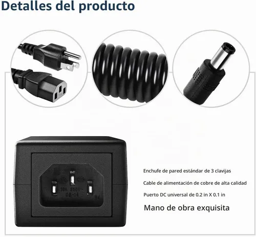 Vista 4 de SHNITPWR Adaptador de fuente de alimentación de 12V 3A 36W AC DC 100V ~ 240V CA a CC 12 voltios 3 amperios convertidor transformador controlador LED