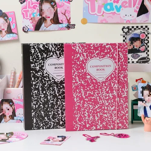 Vista 2 de Carpeta A5 Cuaderno Idol Idol Portada Jounral Tarjetas de Fotos Álbum Coleccionar Libro Tarjetas de Fotos Organzier Papelería Chasing Stars Álbum