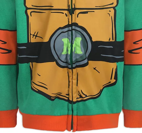 Vista 5 de Nickelodeon Teenage Mutant Ninja Turtles Michelangelo - Sudadera con capucha para niños grandes