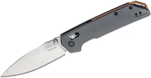 Vista 9 de Kershaw Iridium Reverse Tanto - Cuchillo de bolsillo plegable, elegante hoja de acero D2 de 3.4 pulgadas, mecanismo de bloqueo DuraLock, mango