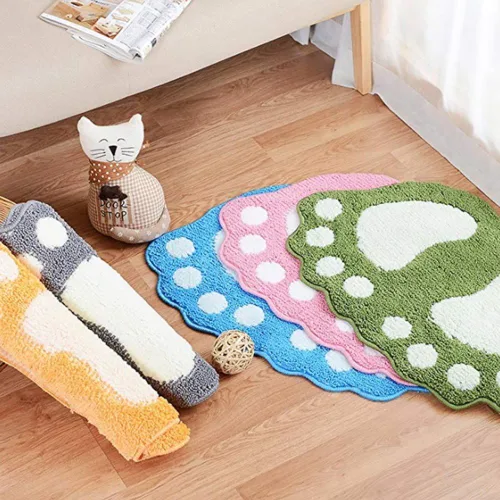 Vista 9 de MIFXIN Alfombra de baño con pies grandes, antideslizante, suave, absorbente, alfombra de área (rosa, 16 x 24 pulgadas)