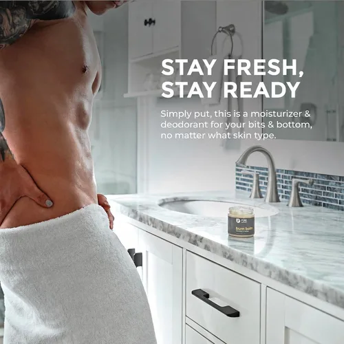 Vista 2 de Pure for Men Bálsamo Bum, hidratación de la piel y desodorizante 3.9oz