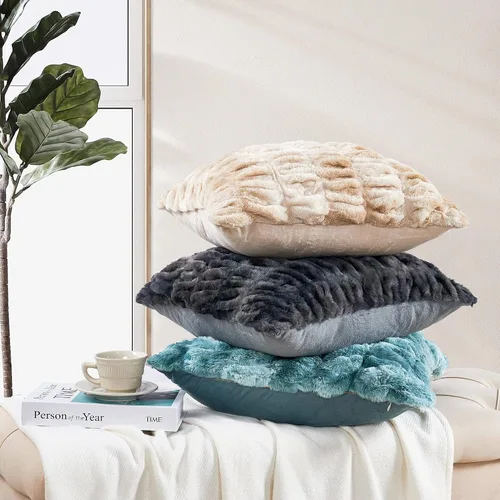 Vista 5 de Home Soft Things Shar Pei - Juego de 2 fundas de almohada decorativas, suaves, esponjosas, elegantes, estilo europeo, fundas de almohada para sofá