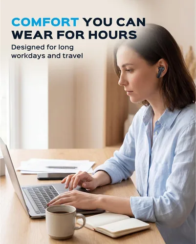 Vista 4 de TREBLAB X8 Auriculares inalámbricos verdaderos - Cancelación activa de ruido, Bluetooth 5.4 IPX5 Waterproof, 40H Playtime, Dual ENC Mics