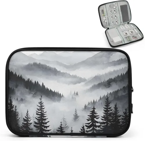 Vista 9 de Autumn Leaves Fall Electronics Travel Organizer Case, Tech Accessories Cable Storage Bag for Cords, Charger, Phone, Hard Drive