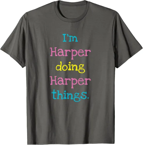 Vista 89 de Harper - Camiseta de regalo para niños con texto personalizado