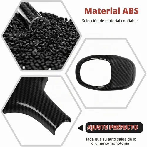 Vista 3 de RT-TCZ Cubierta de perilla de cambio de fibra de carbono, accesorio decorativo para interior, compatible con Jeep Grand Cherokee 2014-2015