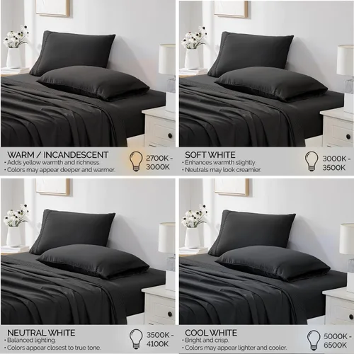 Vista 9 de Southshore Fine Linens®, juego de ropa de cama con bolsillo profundo, Microfibra, Negro, gemelo