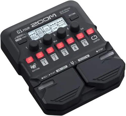 Vista 3 de Zoom G1X FOUR - Procesador multiefectos de guitarra con pedal de expresión, con más de 70 efectos integrados, modelado de amplificador, bucle
