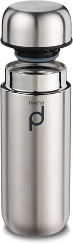 Vista 9 de Drinkpod Grunwerg - Botella de cápsula aislada al vacío, acero inoxidable, azul, 6.8 fl oz