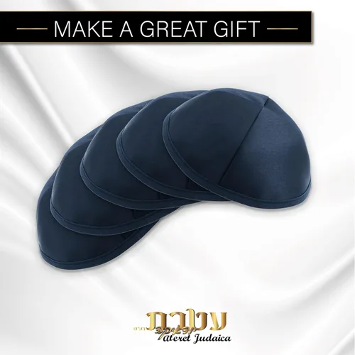 Vista 2 de Ateret Judaica Yarmulke - Gorra de satén para hombres y niños, 10 unidades, tamaño 7.5in, sombrero de Yamaka judío