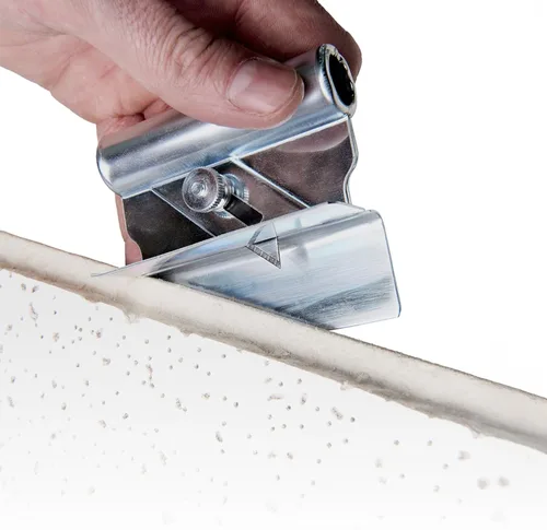 Vista 6 de ToolPro Shadowline Cutter - Herramienta de recorte de acero inoxidable para paneles de yeso, cuentas en L y bordes de techo terminados