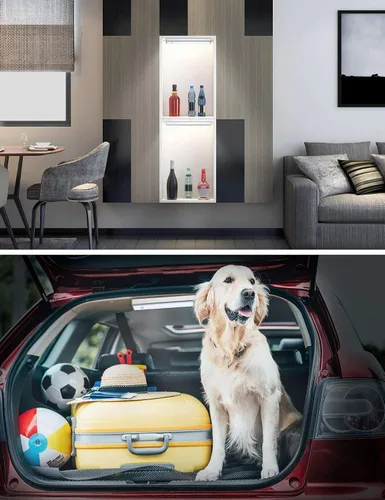Vista 8 de Joyzy Luz automática de armario, luz LED inalámbrica para despensa, dos modos de iluminación con sensor de movimiento, iluminación de gabinete