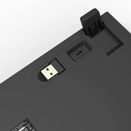 Vista 8 de Redragon Teclado mecánico inalámbrico para juegos, triple modo 2.4GUSB-CBluetooth, retroiluminación RGB, programable, almohadilla numérica