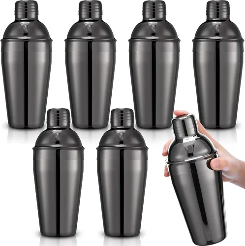 Vista 8 de Nitial Coctelera profesional de acero inoxidable, 6 unidades, mezclador de bebidas Martini, colador integrado para barman sin fugas, mezclador