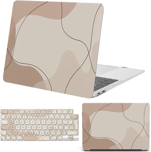 Vista 28 de Funda para MacBook Air 15.3'' A3448/A3241/A3114/A2941, lunares marrones