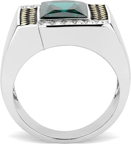 Vista 3 de Anillo Color Plata Para Hombres y Ninos de Acero Inoxidable Nativo 9