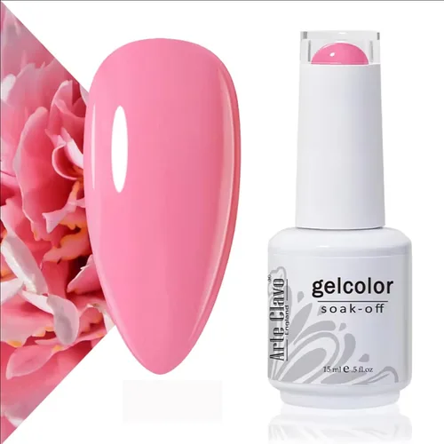 Vista 21 de Arte Clavo Pearlescent Nude Gel Nail Polish 15ml - HEMA Free Soak off UV LED Nail Gel for Manicure, DIY Nail Art, Home Salon Use 11029