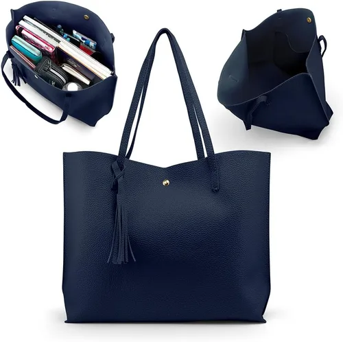 Vista 2 de oct17 - bolsa tote con asas largas para llevar al hombro, bolsa moderna para mujer