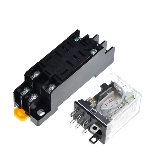 Vista 6 de 12V 24V DC 110V 220V AC Coil Power Relay LY2NJ 8 Pin HH62P JQX-13F with Socket Base(AC110V)