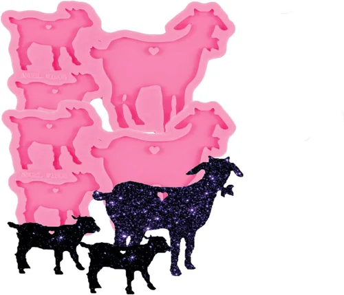 Vista 24 de Shiny Bear Family - Molde para llavero de resina para hacer manualidades con arte epoxi
