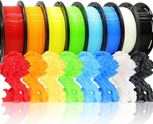 Vista 14 de Bblife - Filamento PLA multicolor de arcoíris, brillante, cambia rápidamente de color y tiene un efecto sedoso, material para impresión 3D, 2.2