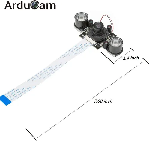 Vista 6 de Arducam Visión diurna y nocturna para cámara Raspberry Pi, conmutación automática de corte IR para todo el día, soporte para todos los modelos, LED