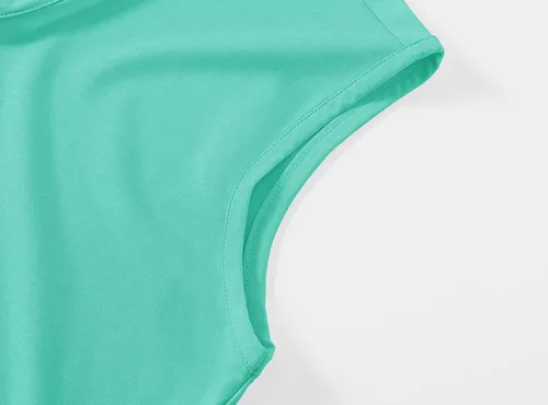 Vista 5 de BASUDAM Polo de golf sin mangas para mujer, cuello en V, sin cuello, camisetas de tenis para correr, secado rápido