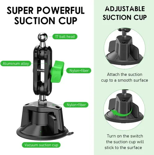 Vista 5 de psycat Chubby Grip - Soporte magnético para teléfono con ventosa para iPhone, Samsung, todos los teléfonos inteligentes, rotación de 360°, soporte