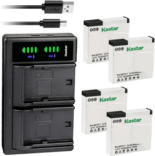 Vista 7 de Kastar Cargador de batería USB LTD2 compatible con Xiaomi YI AZ13-1, AZ13-2 batería, cámara de acción Xiaomi Yi, cámara de acción Yi 1, Xiaomi