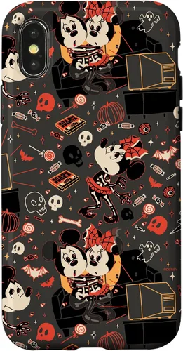 Vista 5 de iPhone 16 Disney Mickey Mouse & Minnie Mouse Scary Sweet Halloween Case