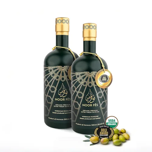 Vista 11 de NOOR FÈS EVOO Set de regalo Más de 20 premios USDA Orgánico 584 mg/kg de alto en polifenoles Virgen extra Finca de origen único Aceite